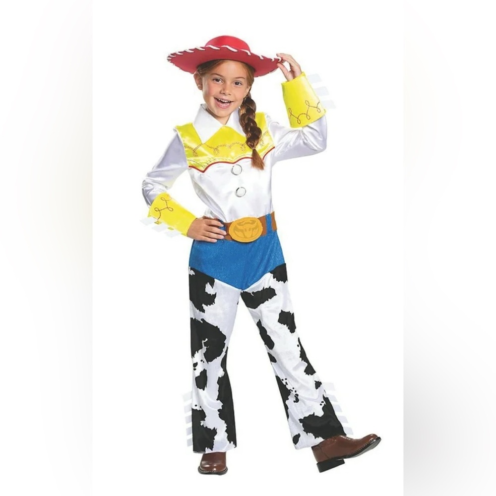 Disney Toy Story deluxe Jessi costume - pants, shirt and hat.  Halloween.